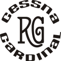 Cessna Cardinal RG Aircraft Logo,Decal/Sticker 7.25''diameter!